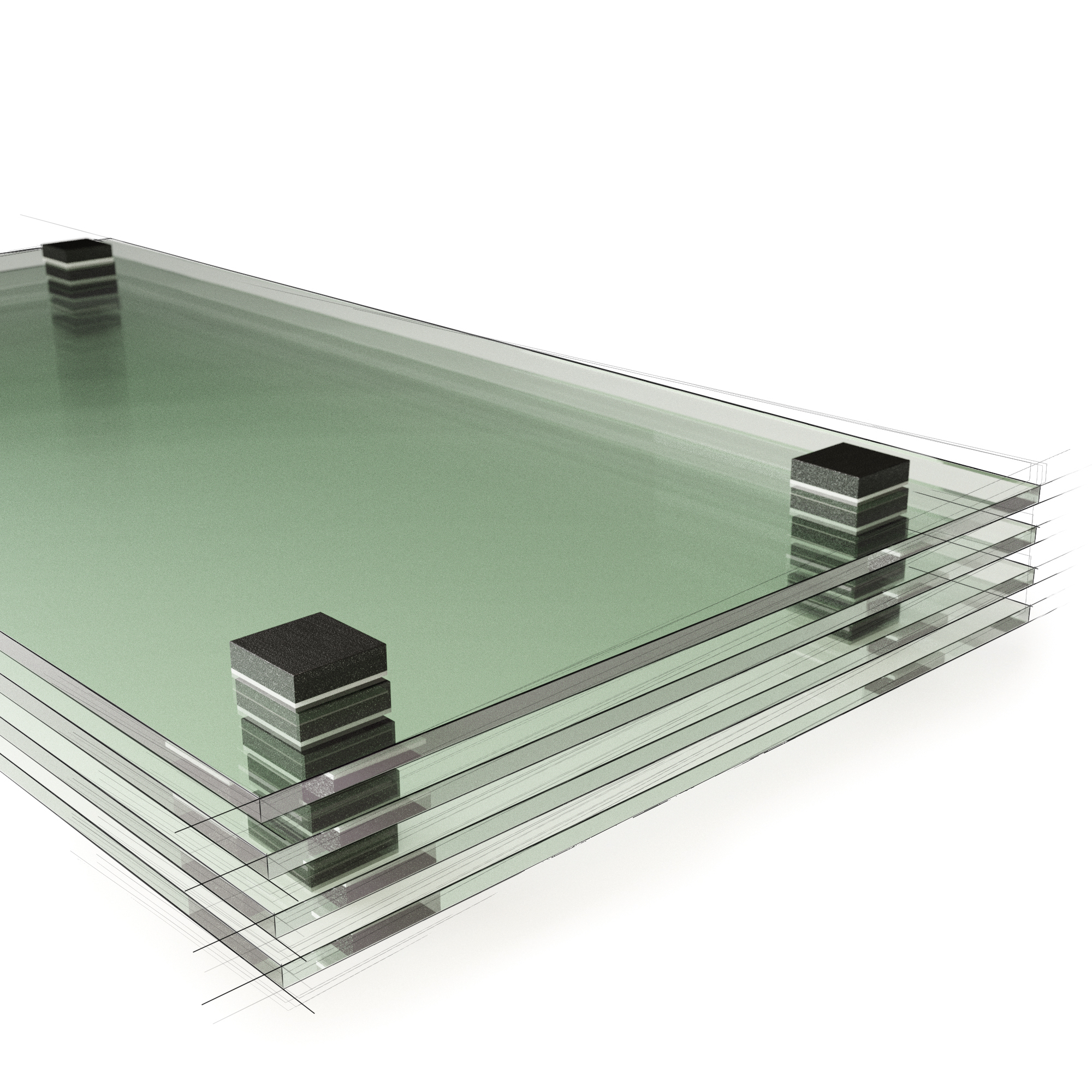 NOMAPACK® Glass Pads - 45 x 45 x 12 mm